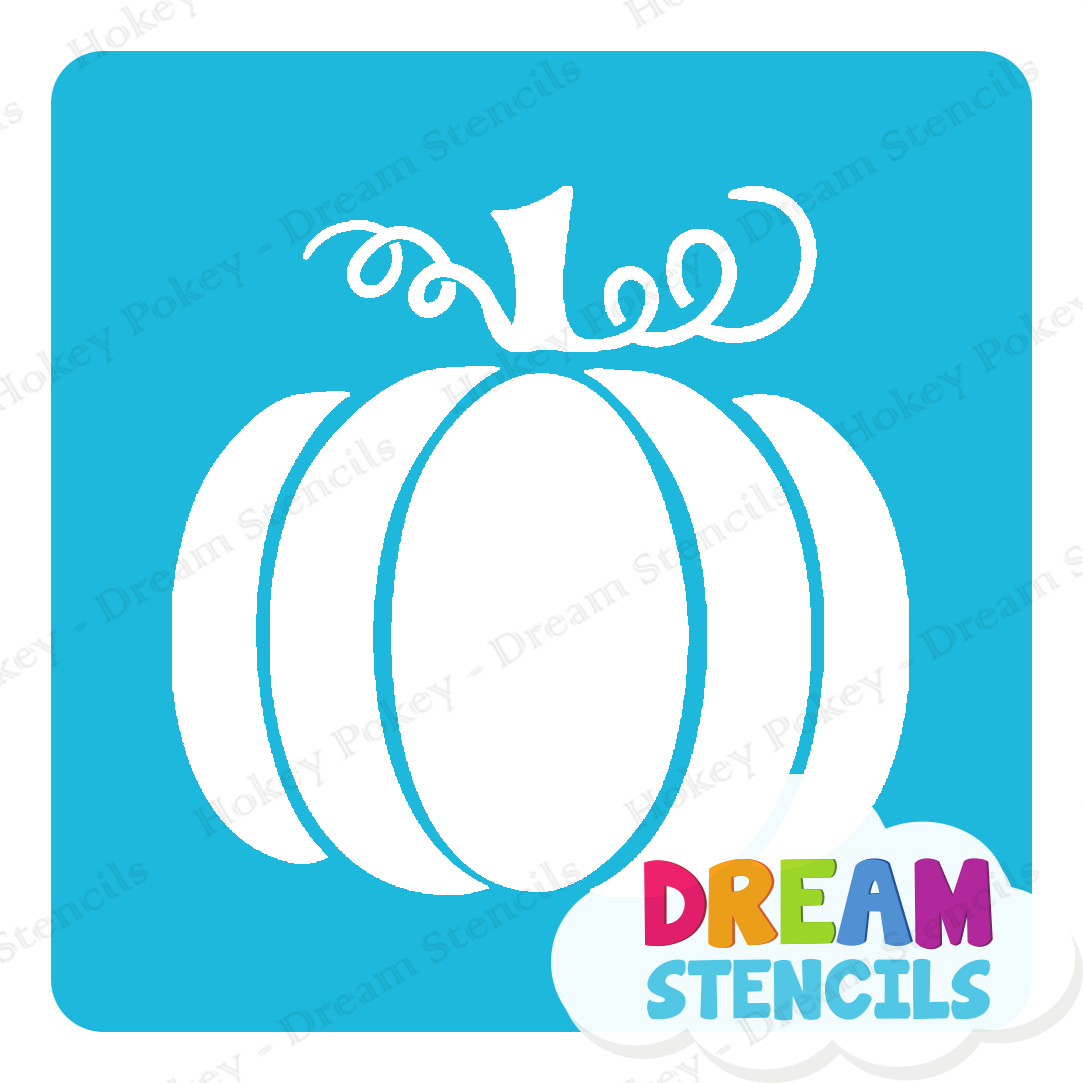 Picture of Pumpkin with Vines Glitter Tattoo Stencil - HP-237 (5pc pack)