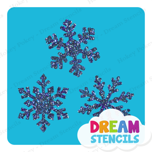 Picture of Snowflake Trio Glitter Tattoo Stencil - HP-246 (5pc pack)
