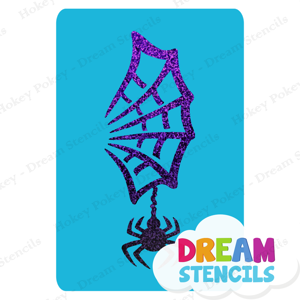 Picture of Spider & Web Glitter Tattoo Stencil - HP-275 (5pc pack)