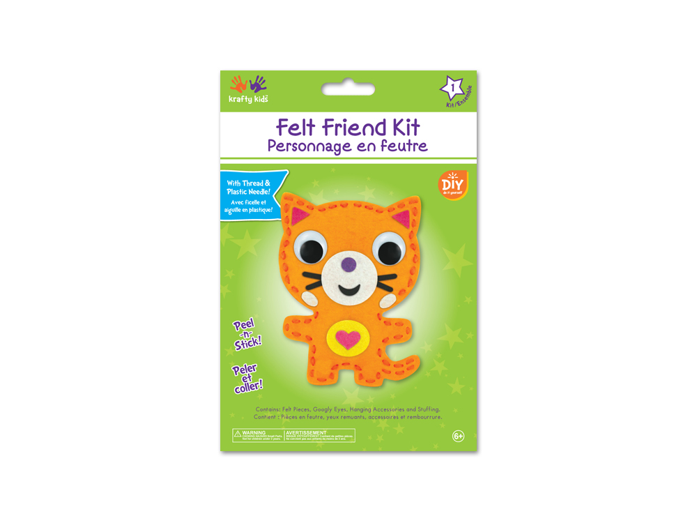 Picture of Krafty Kids Kit: DIY Felt Friends Sewing Kit - Cat (CK191D)