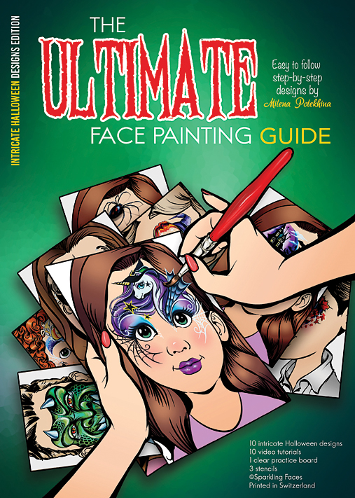 Picture of Sparkling Faces - The Ultimate Face Painting Guide - Intricate Halloween Designs by Milena Potekhina