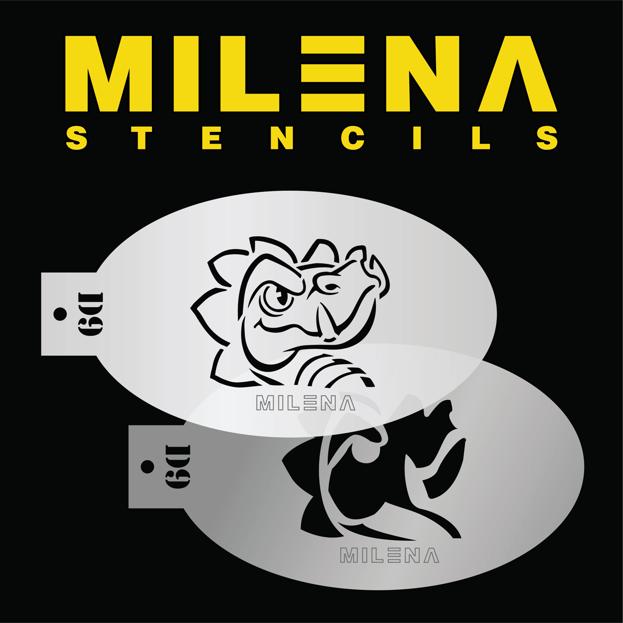 Picture of Milena Stencils - Cartoon Dragon - Stencil Set D9