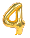 Picture of 40'' Foil Balloon Shape Number 4 - Gold (1pc)