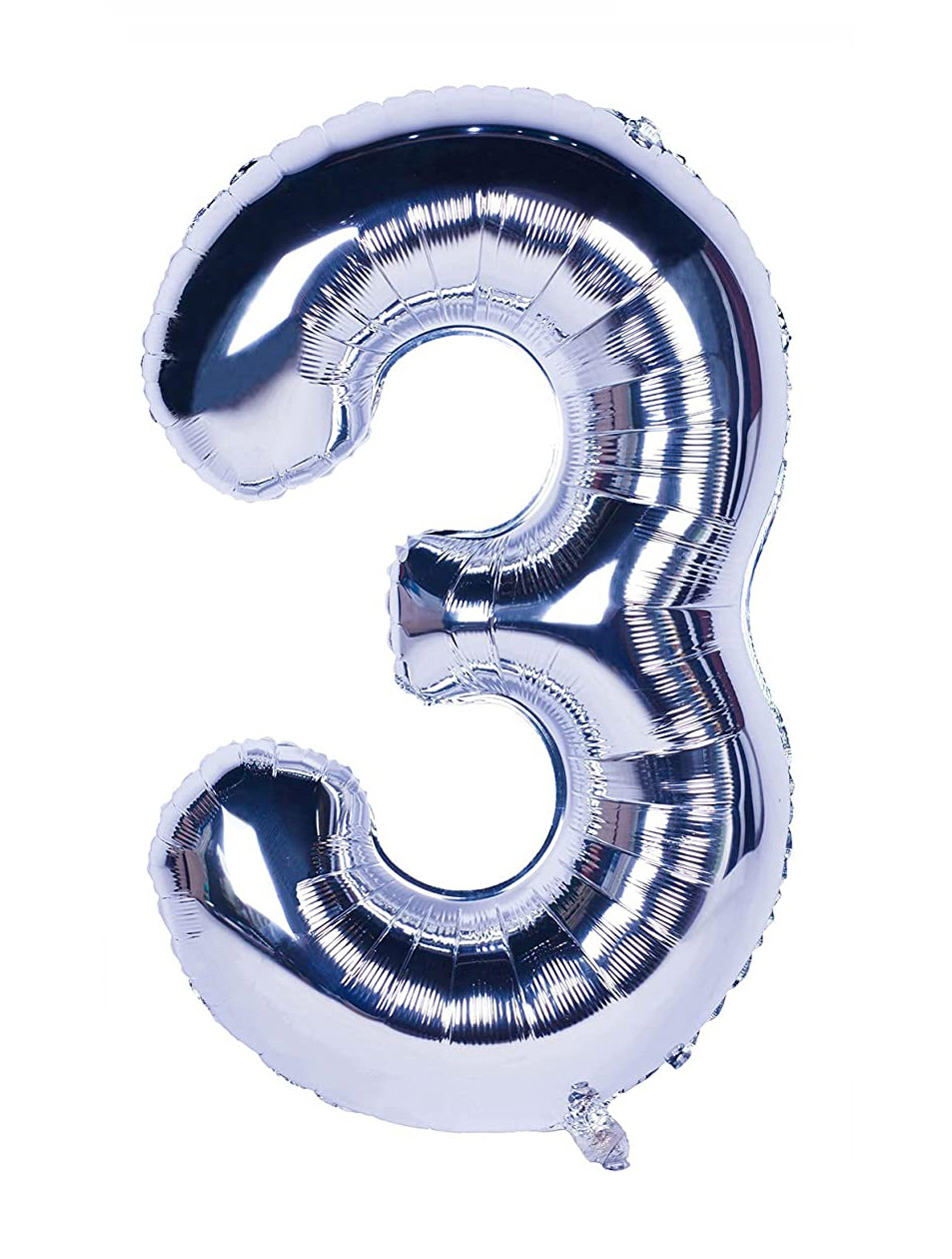 Picture of 40'' Foil Balloon Shape Number 3 - Silver (1pc)