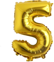 Picture of 16" Foil Balloon - Gold Number - 5 (1pc)