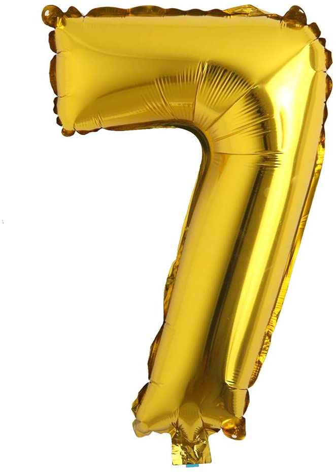 Picture of 16" Foil Balloon - Gold Number - 7 (1pc)