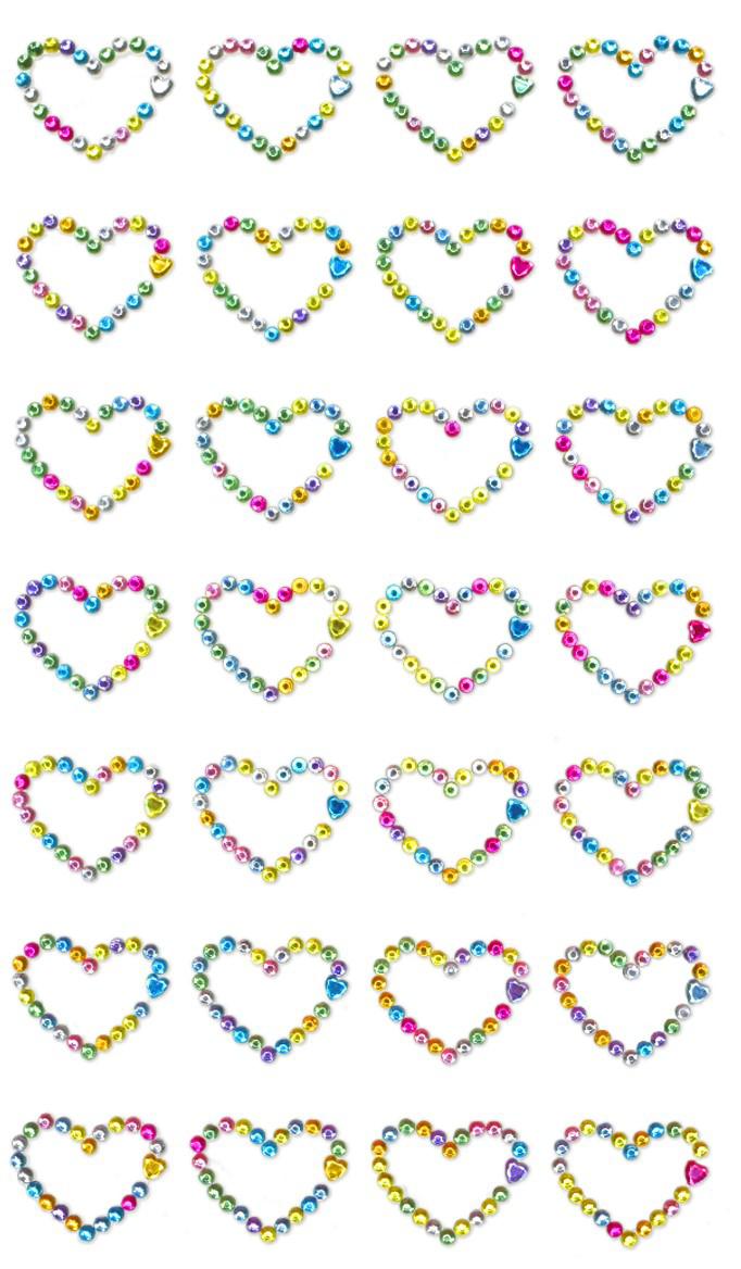 Picture of Peel-n-Stick Gem Icons - Dainty Hearts (SS273B)