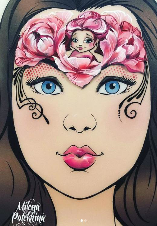 Picture of Milena Stencils - Pretty Fairy Face - Stencil Set D10