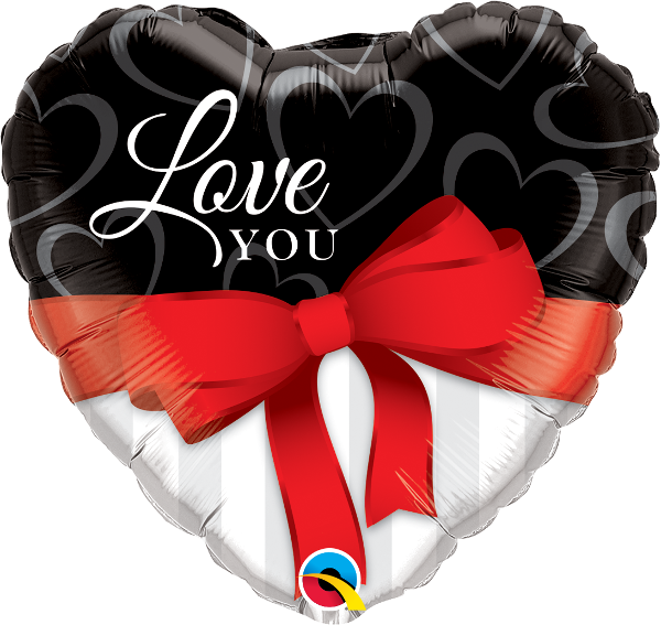 Picture of 36" Love You Red Ribbon Foil Balloon(1pc)