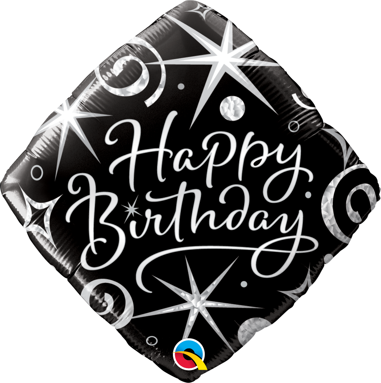 Picture of 18" Birthday Elegant Sparkles & Swirls Foil Balloon (1pc)