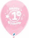 Picture of 12 Inch Funsational Balloons - Happy 1st Birthday (8/Bag Assorted )