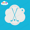 Picture of Golf Clubs - Dream Stencil - 332