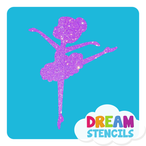 Picture of Baby Ballerina Glitter Tattoo Stencil - HP-333 (5pc pack)