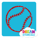 Picture of Baseball - 1 Glitter Tattoo Stencil - HP-349 (5pc pack)