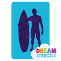Picture of Surfer -2 Glitter Tattoo Stencil - HP-355 (5pc pack)