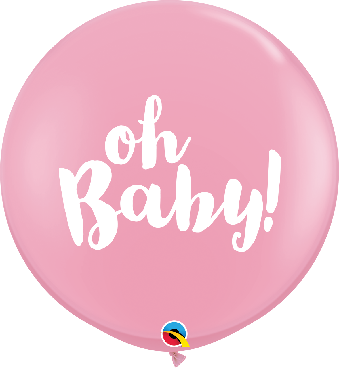 Picture of Qualatex 3FT Round - Oh Baby! Balloon - Pink (2/bag)