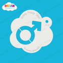 Picture of Male Symbol - Dream Stencil - 352