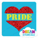 Picture of Love Pride - Glitter Tattoo Stencil - HP-359 (5pc pack)