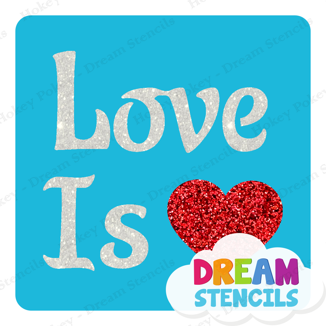 Picture of Love is Love - Glitter Tattoo Stencil - HP-371 (5pc pack)
