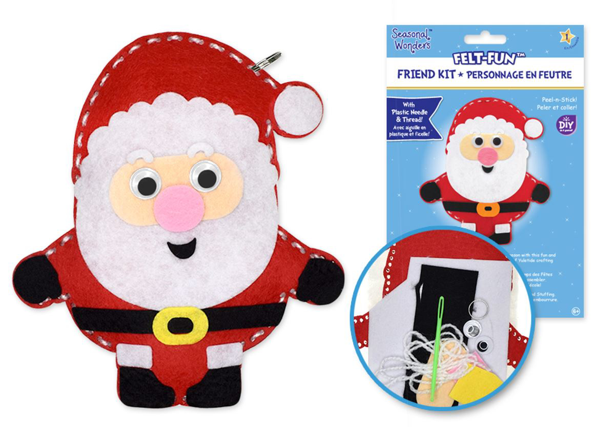 Picture of Seasonal Wonders Felt Fun Sewing Kit - Holiday Pals (KX191A) - Santa
