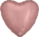Picture of 17" Anagram Heart Foil Balloon - Rose Gold (1pc) 