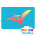 Picture of Pterodactyl Dinosaur Glitter Tattoo Stencil - HP-406 (5pc pack)