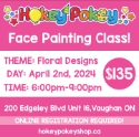 Picture of One Stroke Face Painting Beginner Class - Floral Designs - April 2nd, 2024