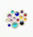 Picture of Double Round Gems Variety - Assorted colors and sizes - 10-20 mm  (14 pc.) (AG-DRV)